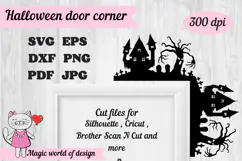 Halloween Door Corner SVG,Halloween Home Decor SVG, Product Image 1