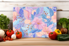 Pastel Floral Cutting Board | Cutting Board Sublimation Product Image 3
