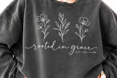 Rooted in Grace Floral Christian PNG, Faith Hope Bloom Chris Product Image 3