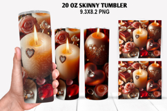Valentine Skinny Tumbler 20oz Wrap Design, Valentine Tumbler Product Image 1