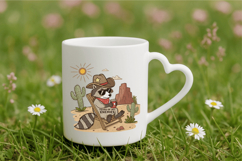 Cowboy Raccoon, Funny Raccoon PNG Sublimation Design Product Image 3