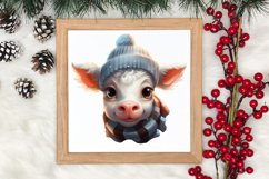 Christmas Farm Animal Peeking Clipart Sublimation Product Image 3