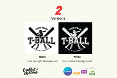 T-Ball Team SVG Design Cheer Mom Shirt, Editable Logo Product Image 3