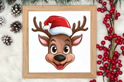 Christmas Reindeer Sublimation Clipart, Christmas SVG Product Image 3