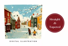 Christmas Tumbler Wrap Design, Cozy Winter Tumbler Design Product Image 3