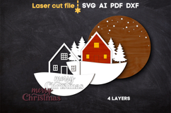 Farmhouse Christmas Sign SVG laser cut file for Glowforge Product Image 3