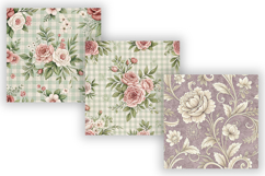 Paris Floral Digital Paper Pack, Elegant French Seamless Product Image 3