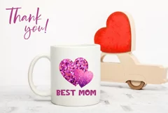 Best Mom Illustration PNG, Valentine's Day Sublimation Product Image 3