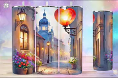 Summer Night Tumbler Sublimation, 20 oz Tumbler Wrap Product Image 4