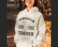 Spooktacular Teacher svg, Halloween shirt, Retro svg, Ghost Product Image 4