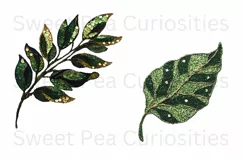 Sequin Flowers, Ephemera, PNG, watercolor, Clipart Product Image 3