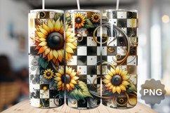 Sunflower Tumbler Sublimation - 20 Oz Skinny Tumbler Product Image 1