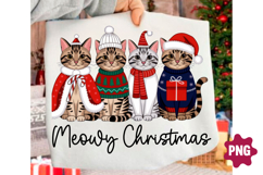 Cute Christmas Cats Meowy Christmas Png Product Image 1