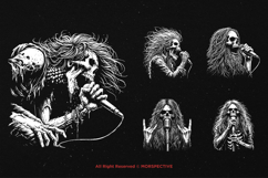 10 Bundle Dark Art Skull Vocalist Music Rock Metal Audio Product Image 5