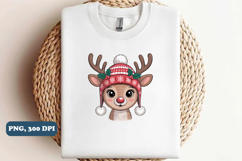 Yarn Crochet Christmas Reindeer Png sublimation Product Image 4