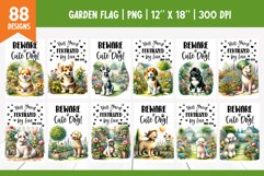 Funny Garden Flag Sublimation Design Bundle | Cute Dog Flag Product Image 3