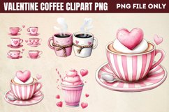 Valentine Coffee Clipart PNG Product Image 1