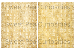 Grunge, Sepia, Numbers, Papers, Junk Journal Product Image 3