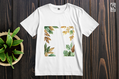 Watercolor Leaf Frame Botanical Border Clipart PNG Product Image 2