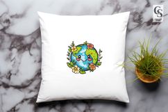 Cute Earth Planet Clipart Sublimation PNG Product Image 3