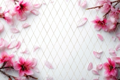 Pink Flowers Background PNG, Sakura Background Designs Product Image 3