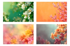 Spring Flowers Cosmetic Bag, Floral Cosmetic Bag Print Product Image 3