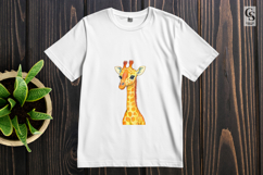 Cute Giraffe Watercolor Clipart Sublimation PNG Product Image 3