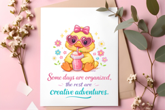 Cute Duck Creative Adventures Fun Positive Quote Product Image 5