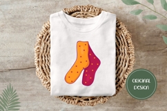 Hand Drawn Fall Illustration, Warm Socks PNG Product Image 3