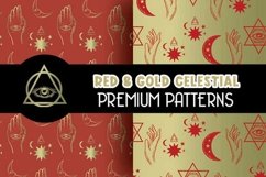 Red Celestial Magical Digital Papers Product Image 3