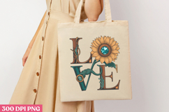 LOVE PNG, Sunflower Sublimation PNG Product Image 3