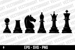 Illustration of chess figures on white background. Design Product Image 3