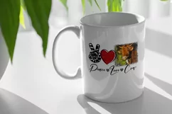 Peace Love Cow | PNG Sublimation design, t shirt print Product Image 3