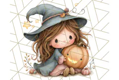 Spooky Little Witches Halloween Clipart PNG Product Image 3