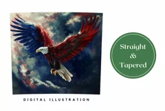 Patriotic Tumbler Wrap, Bald Eagle Tumbler Sublimation PNG Product Image 3