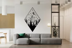 Mountain Scene SVG, Forest Landscape Cut File, Outdoor Theme Product Image 2