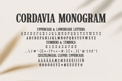 Cordavia Monogram Font Serif Monogram Letters Product Image 3