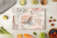 Delicate Pastel Roses Cutting Boards sublimation Design Product Image 3
