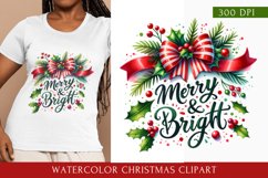 watercolor christmas clipart, christmas png Product Image 1