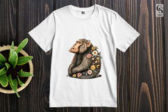 Watercolor Monkey Clipart Sublimation PNG Product Image 2
