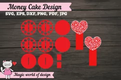 Valentine's Day Gift money cake holder svg Product Image 4