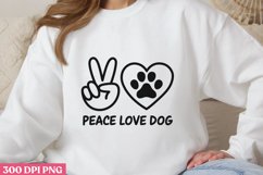 Peace love dog mom PNG, Dog Mom Sublimation PNG Product Image 3