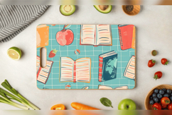 Pastel Back to School Cutting Boards sublimation Design Product Image 3