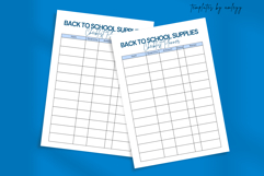 Back to School Supplies Checklist Planner | Printable Product Image 2