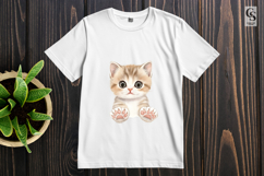 Cute Kitten Watercolor Clipart Sublimation PNG Product Image 2