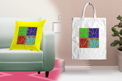 Colorful Tropical Leaf Block Embroidery Design Product Image 3