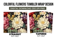 Colorful Flower Tumbler Warp Design Product Image 3