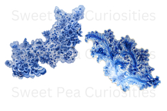 Blue Toile, Ephemera, PNG, Clipart, Junk Journal, flowers Product Image 3