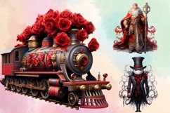 Gothic Christmas Clipart Sublimation, Gothic Christmas Colle Product Image 4
