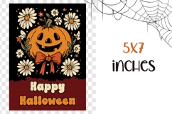 Happy Halloween Greeting Card, Halloween Pumpkin PNG Product Image 3